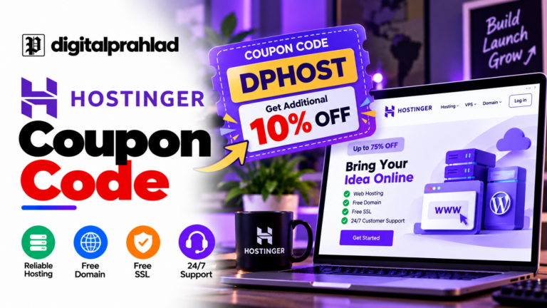 Hostinger coupon code DPHOST for extra 10% off