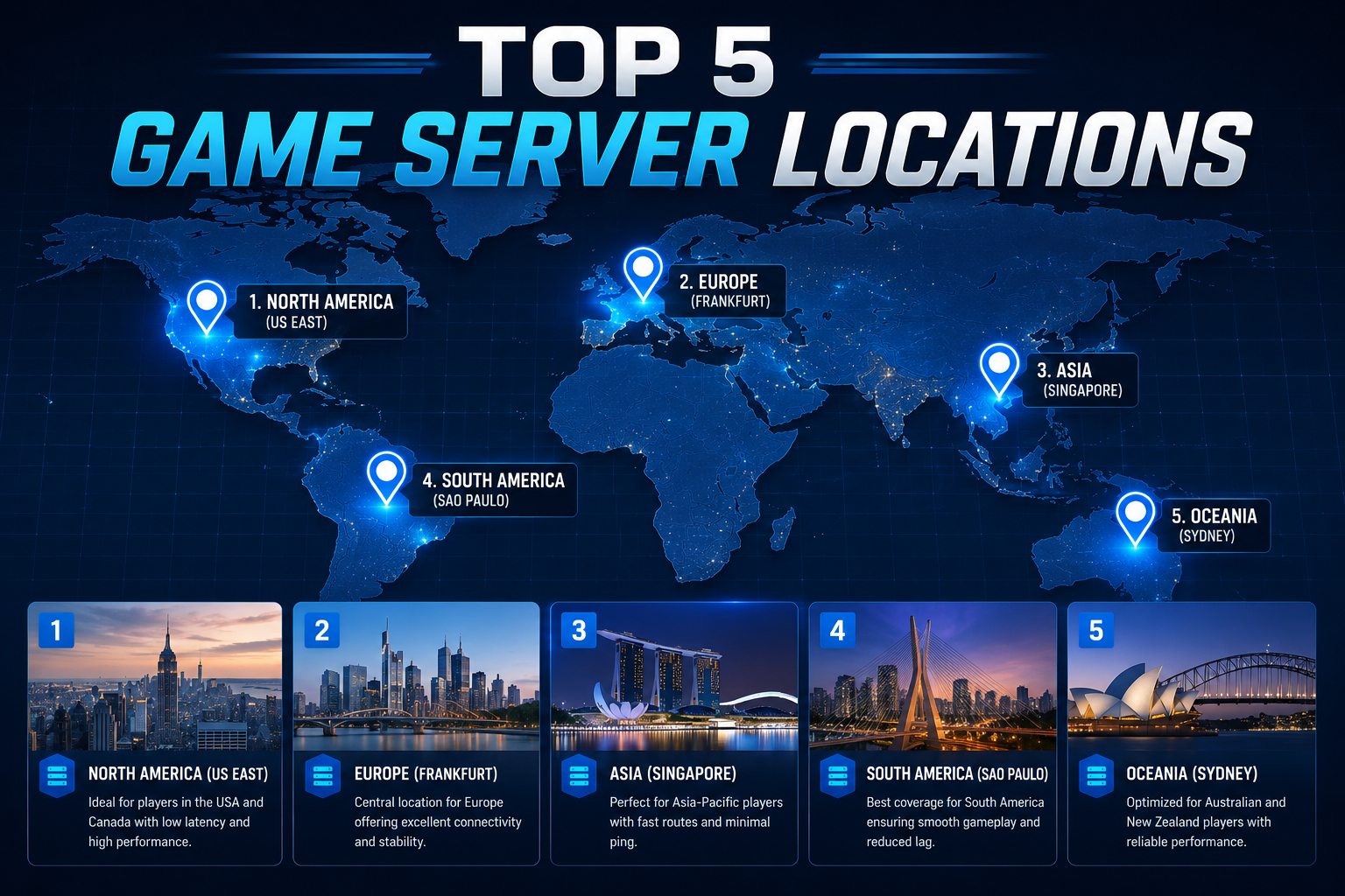 Top 5 Game Server Locations