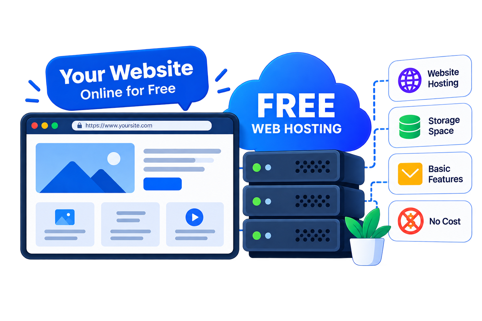 What is free web hosting explained